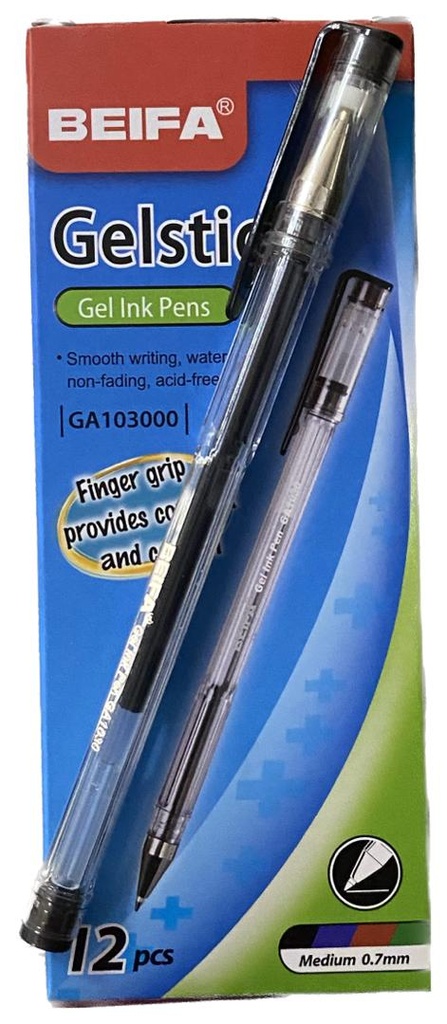 bolígrafo de gel negro