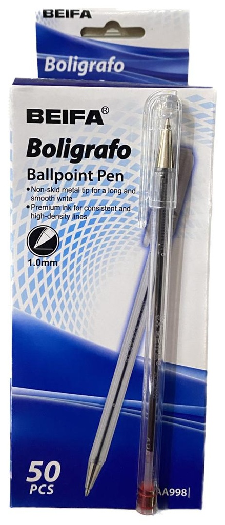 bolígrafo comercial rojo