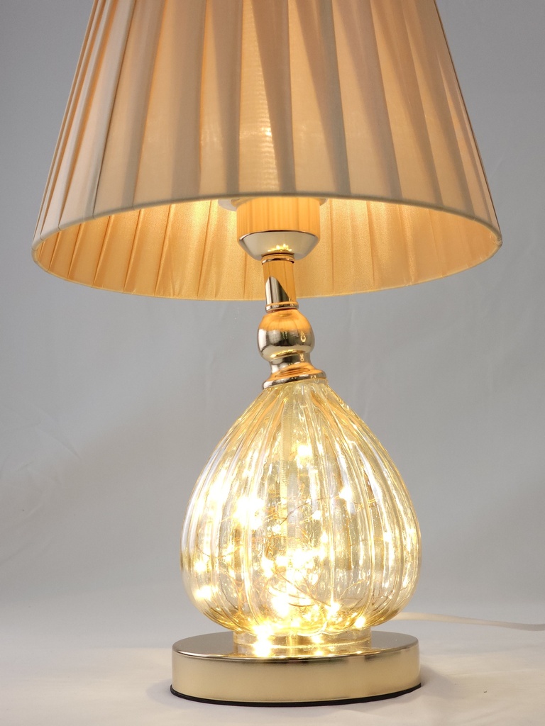 LAMPARA C/ BASE DE ACERO Y ACRILICO  25*25*43CM