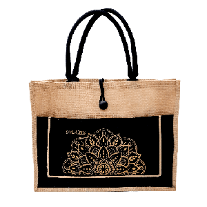 Bolso Yute con Bolsillo y Zipper Mandala