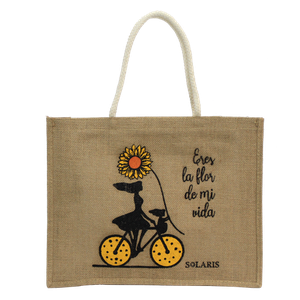 Bolso de Yute con Zipper Eres la flor de mi vida