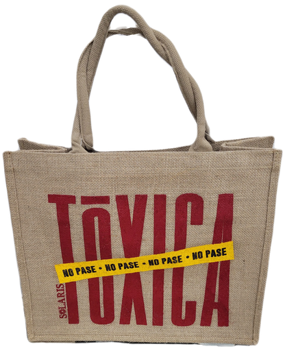 [ZK6B140008] Bolso de yute tradicional con Zipper Toxica