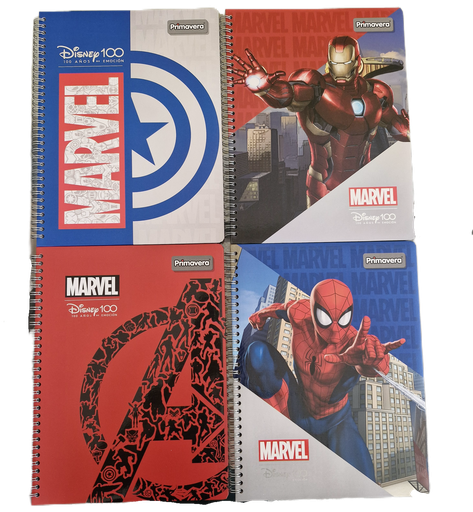 Cuaderno 80 hojas. Marvel