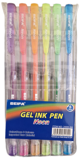 Bolígrafo de gel 6 colores