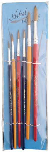 [zk8f040113] Set 6 pinceles de punta fina