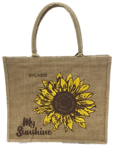 [ZK6B140017] yute tradicional con zipper girasol