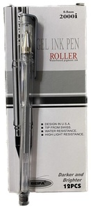 bolígrafo de gel metálico plateado