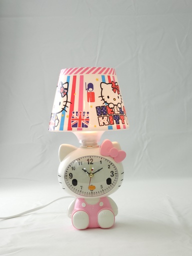 [ZK8F070167] LAMPARA C/ RELOJ 13.5*13.5*26cm