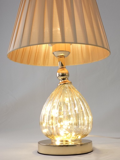 [ZK8F070157] LAMPARA C/ BASE DE ACERO Y ACRILICO  25*25*43CM